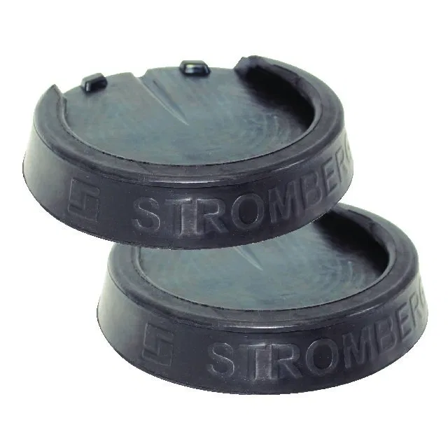 JBP-S12.2 – STROMBER Jack Pad, Molded EPDM Rubber 12 Inch Diameter Black Pack Of 2